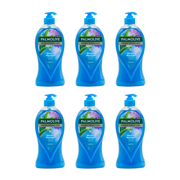 6PK Palmolive 750ml Shower Gel Aroma Sensations Mineral Massage