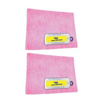 2PK Land & Sea Jumbo Size Sports/Training Microfibre Quick Drying Towel Pink