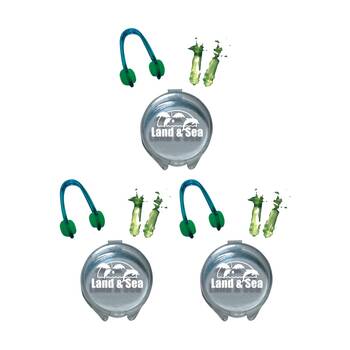 3PK Land & Sea Sports Nose Clip And Ear Plug Set For Swimming/Aquatics Green
