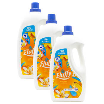 3PK Fluffy 2L Concentrated Fabric Conditioner Summer Breeze