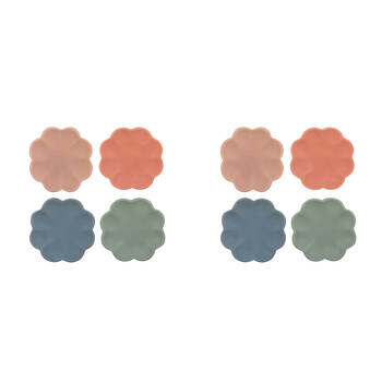 2PK Ladelle Panama Resin Flower Decorative Bowl Reusable Multi-Purpose Assorted