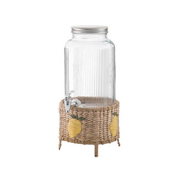 Ladelle Capri Ceramic Drink/Beverage Dispenser Storage Container Clear