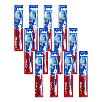 12PK Colgate Toothbrush Extra Clean Medium Bristles Dental Care