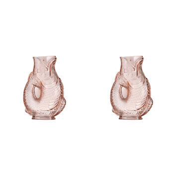 2PK Ladelle Capri Coral Ceramic Fish Serving Jug Pitcher Beverage Container