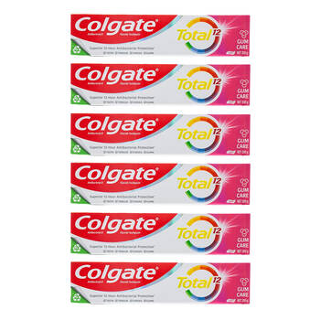 6PK Colgate Total 12 Gum Care Anti-Bacterial Fluoride 200g Toothpaste