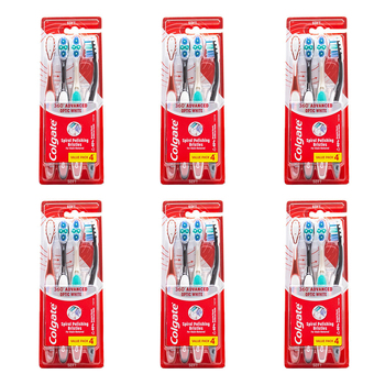 24pc Colgate Toothbrush 360 Advanced Optic White Soft Bristles Dental Care