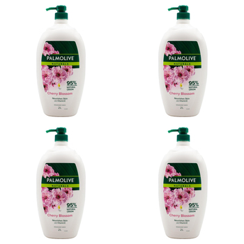 4PK Palmolive Naturals 2L Vegan Body Wash w/ Vitamin E Cherry Blossom