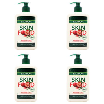 4PK Palmolive 500ml Skin Food Hyper Hand Wash Pump Quandong Peach
