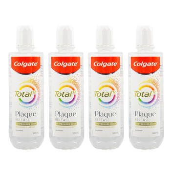 4PK Colgate Total 12 Mouthwash Plaque Release Clear Mint 500ml Dental Care