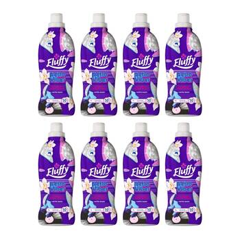 8PK Fluffy Concentrated Fabric Conditioner Retro Vibes 1L Vanilla Beats