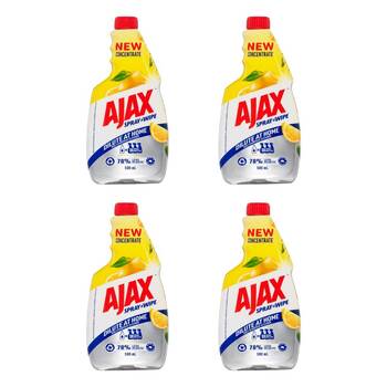 4PK Ajax 500ml Multi Purpose Cleaner Spray & Wipe Lemon