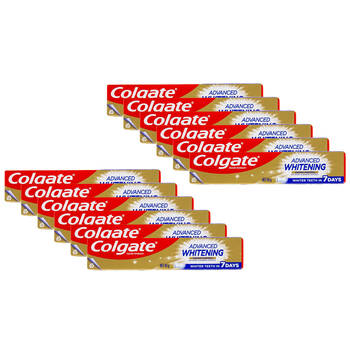 12PK Colgate Advanced Whitening Tartar Control Fluoride Toothpaste 40g Dental Care