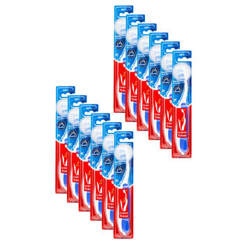 12PK Colgate Travel Size Soft Bristle Toothbrush Red/Blue Dental Care Assorted