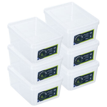 6PK Keep Fresh Food Container 900Ml 11.5X16X7Cm