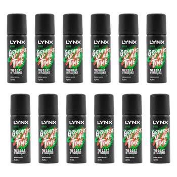 12PK Lynx 50ml Men Deodorant Body Spray Africa Greatest of All Time Mini