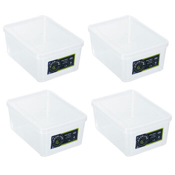 4PK Lemon & Lime Keep Fresh Food Container 1.5L 18X13X8cm