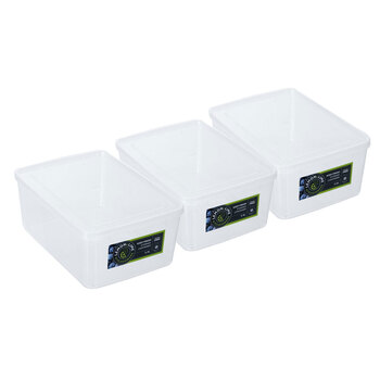 3PK Lemon & Lime Keep Fresh Food Container 3.5L  24X17.5X10cm