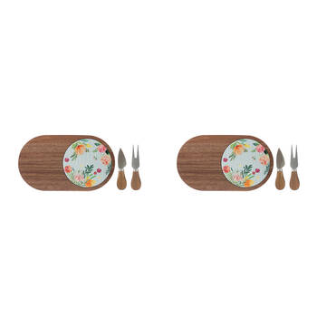2PK Ladelle Esperance Platter & Cheese Knife Serving Set Kitchen Utensils