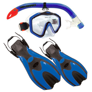 Land & Sea Sports Australia Porpoise Complete Junior Snorkelling Set Blue 5-9y
