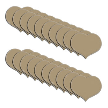 20x Boyle Craftwood 19cm Wooden Heart Plaque DIY Decor - Brown