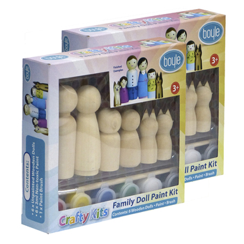 2PK Boyle Wooden Doll Family Paint Kit