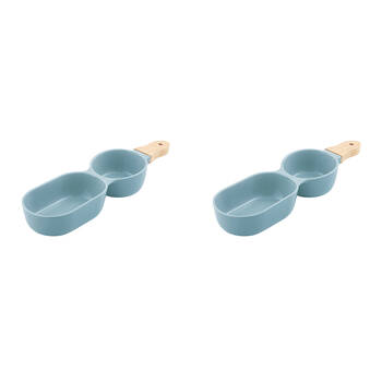 2PK Ladelle Alto Serve & Share Pale Blue 2 Part Stick Snack Serving Platter