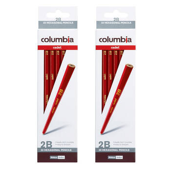 40pc Columbia Cadet Haxagonal 2B Pencils