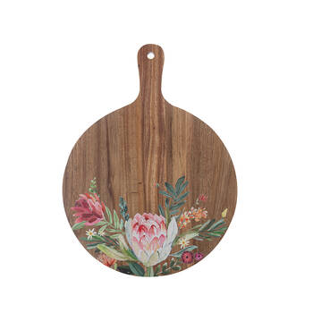 Ladelle Esperance Wooden Serving/Cutting Board Round Kitchen Serveware Brown