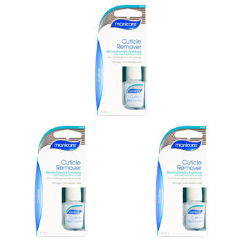 3PK Manicare 12ml Cuticle Remover Nail Manicure Pedicure - White