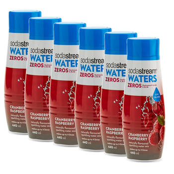 6x SodaStream Zeros Mix Cranberry Raspberry 440ml - Low Sugar