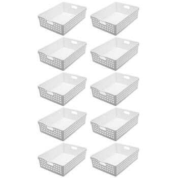 10PK Boxsweden 30x21cm Mode Basket - White