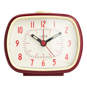 Leni Retro Alarm Clock Red