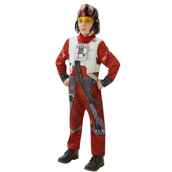 Star Wars X-Wing Fighter Deluxe Kids Boys Dress Up Costume - Size 5-6y