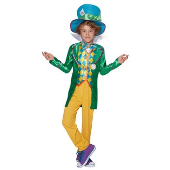 Disney Mad Hatter Boys Deluxe Costume Party Dress-Up - Size 9-10y