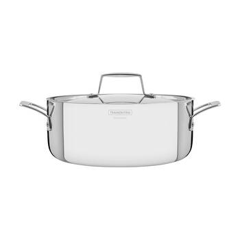 Tramontina Shallow Casserole Pan Stainless Steel Induction Safe 24cm/4.7L
