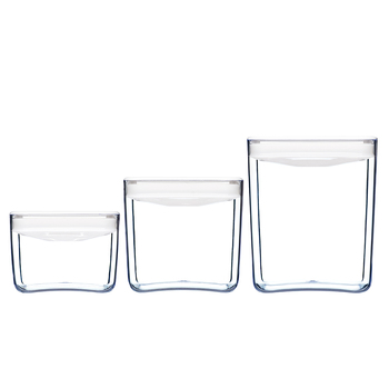 3x ClickClack Small Pantry Cube 900ml 1.9/3.3 L Set - White