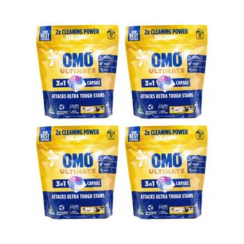 4x 17PK OMO Ultimate 3-in-1 Laundry Capsule/Pod Detergent 2x Cleaning Power