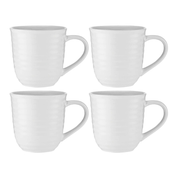 4pc Ladelle Homestead White Mug Set