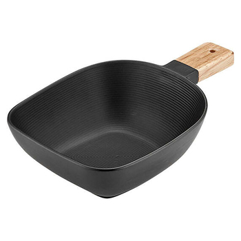 Ladelle Linear Texture Medium Black Bowl Serve Stick