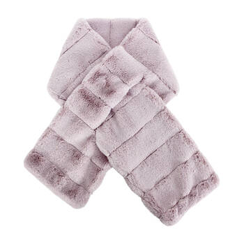 Annabel Trends Ribbed Faux Fur Neck Wrap 95x13cm - Lilac