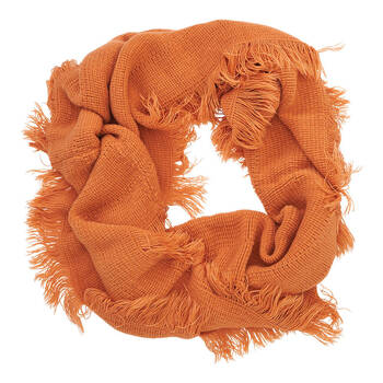 Annabel Trends Snood Fringe Scarf Women's Fashion 80x40cm - Toffee