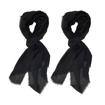 2PK Annabel Trends Travel Wrap Women's Fashion 180x94cm - Black