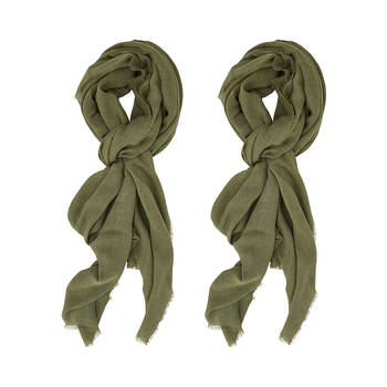2PK Annabel Trends Travel Wrap Women's Fashion 180x94cm - Olive