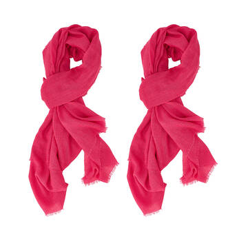 2PK Annabel Trends Travel Wrap Women's Fashion 180x94cm - Pink