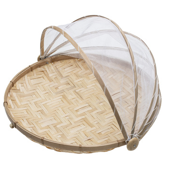 Ladelle Bamboo Woven Collapsible 42x42x5cm Entertaining/Serving Food Cover