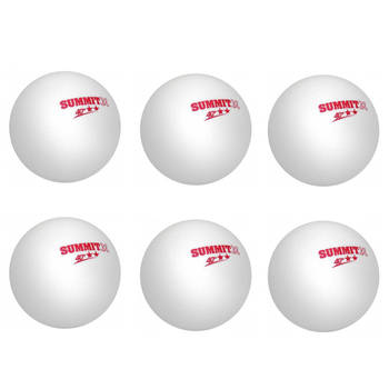 6pc Summit 2 Start Table Tennis Plastic Balls -  White