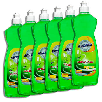 6x Northfork 1L Concentrated Dishwashing Liquid Lemon