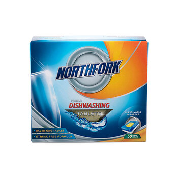 50pc Northfork Dishwashing Tablets Power Cleaning Tabs