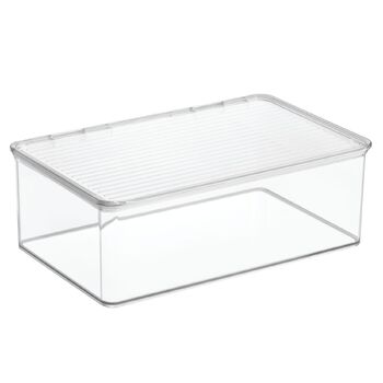 iDesign Kitchen Binz 10.75x7.25cm Stackable Box w/ Lid - Clear