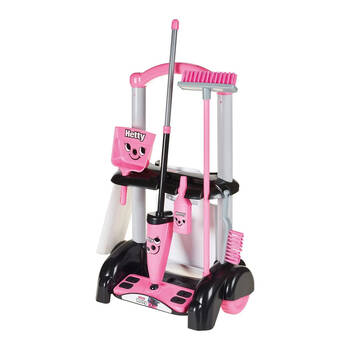 Casdon Hetty Cleaning Trolley Role-play Vacuum Toy Playset Kids 3y+ Pink